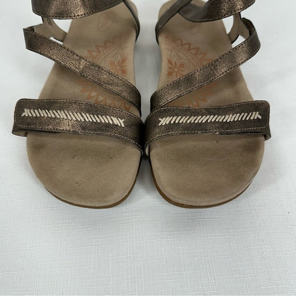 Aetrex Women's 40 (9-9.5) Gabby Bronze Adjustable Sandals - Picture 4 of 17